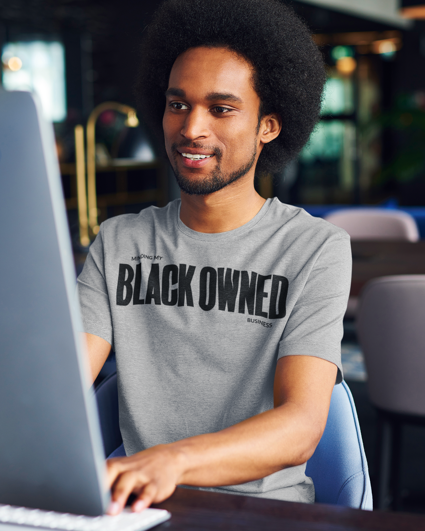 Unisex Black Owned Tee (with black text)