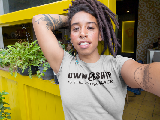Unisex Ownership Tee (with black text)